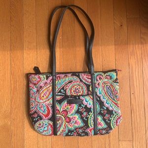Vera Bradley Large Multicolor Paisley Tote Bag